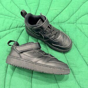 Nike Court Borough Low Toddler 9C Black Sneakers Shoes
